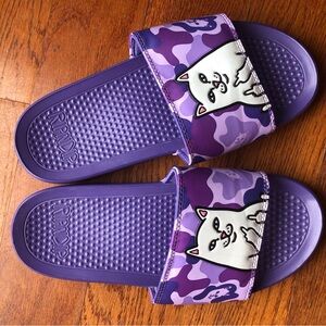 Purple Camo Cat Slide Sandals